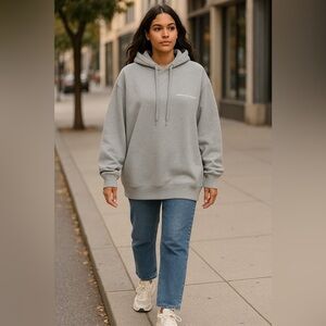 Ragdoll Los Angeles Grey Mélange Super Oversized Hoodie Sweatshirt NWT L #2446